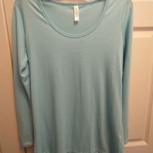 Lularoe solid aqua Lynnae XXS. used good.